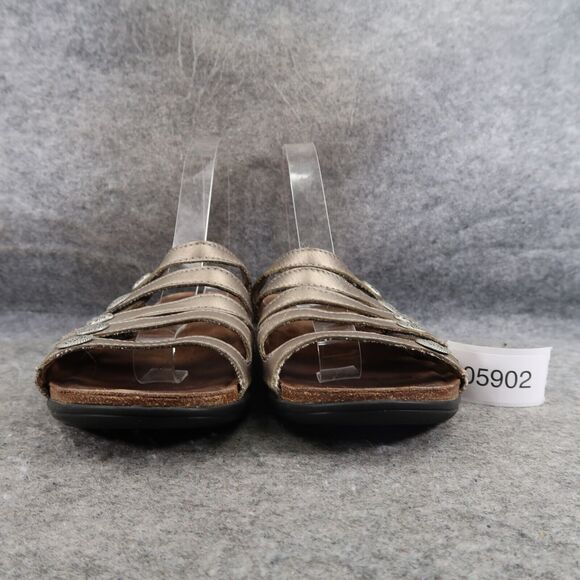 Dansko Shoes Womens 40 Sandals Janie Slip On Metallic Leather Adjustable Straps - Picture 2 of 16